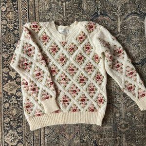 Vintage Floral Sweater